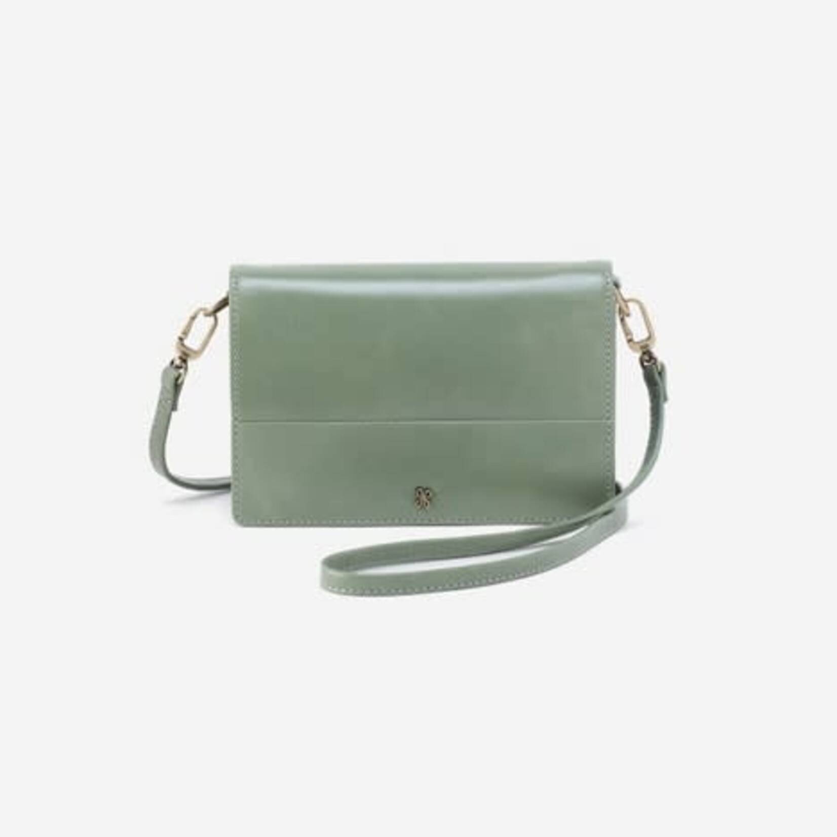 HOBO Jill Phone Crossbody Polished Leather in Jade