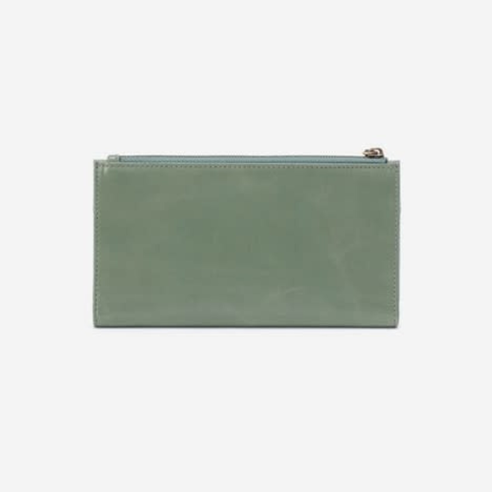 HOBO Jill Large Bifold Wallet - Polished Leather in Jade