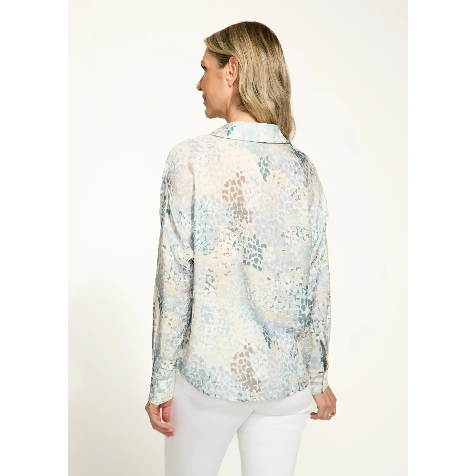 FDJ Popover Long Sleeve Blouse Spectral