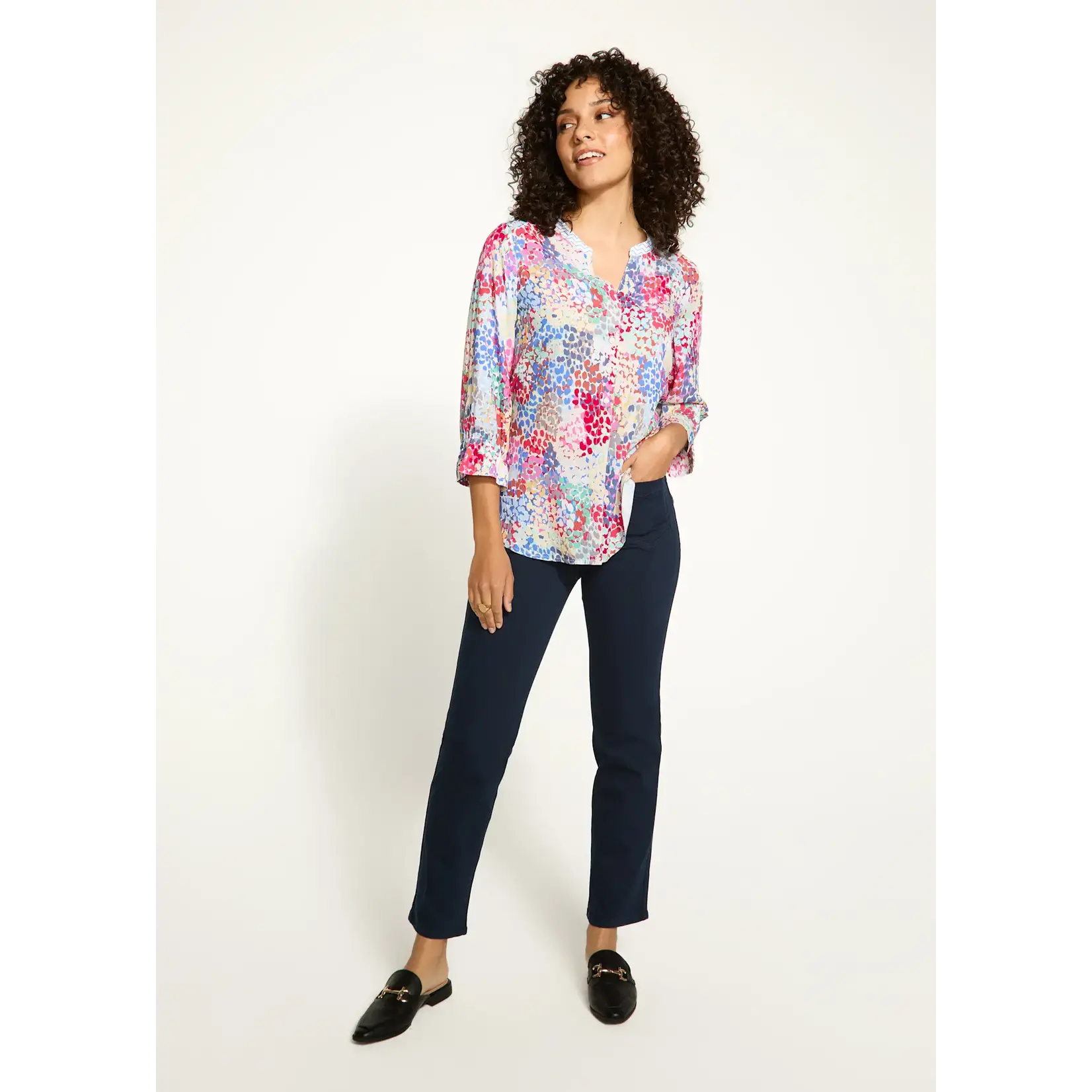 FDJ Dual Print 3/4 Sleeve Shirt - Spectral