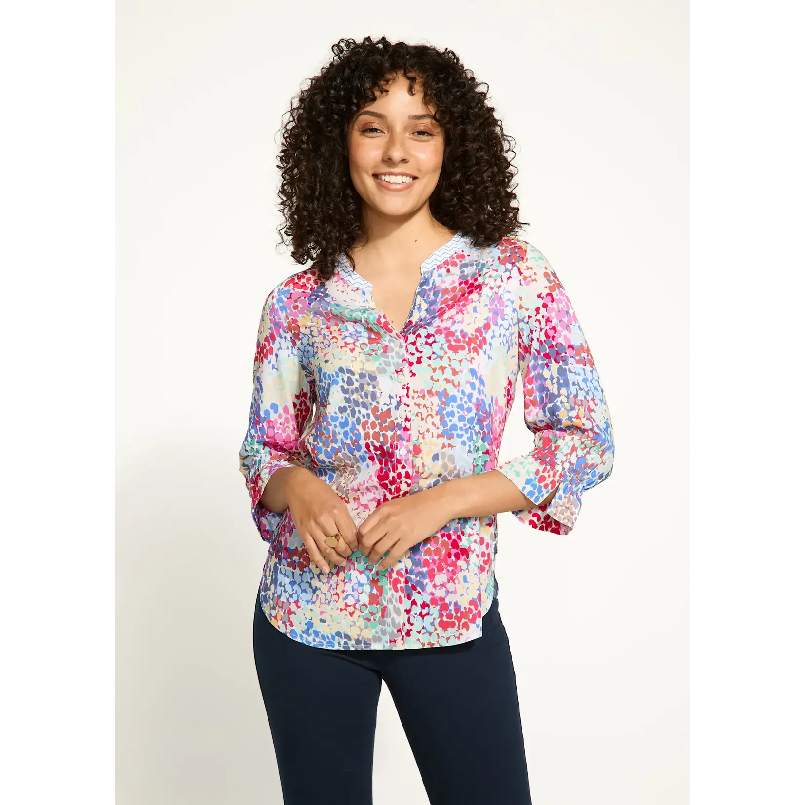 FDJ Dual Print 3/4 Sleeve Shirt - Spectral