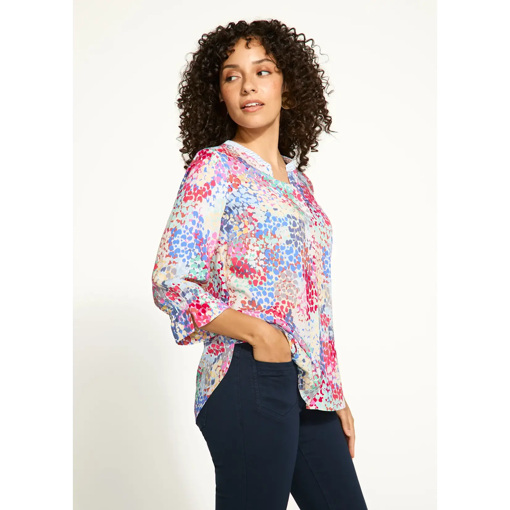 FDJ Dual Print 3/4 Sleeve Shirt - Spectral