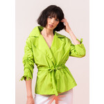 Elena Wang Double Breasted Jacket in Lime