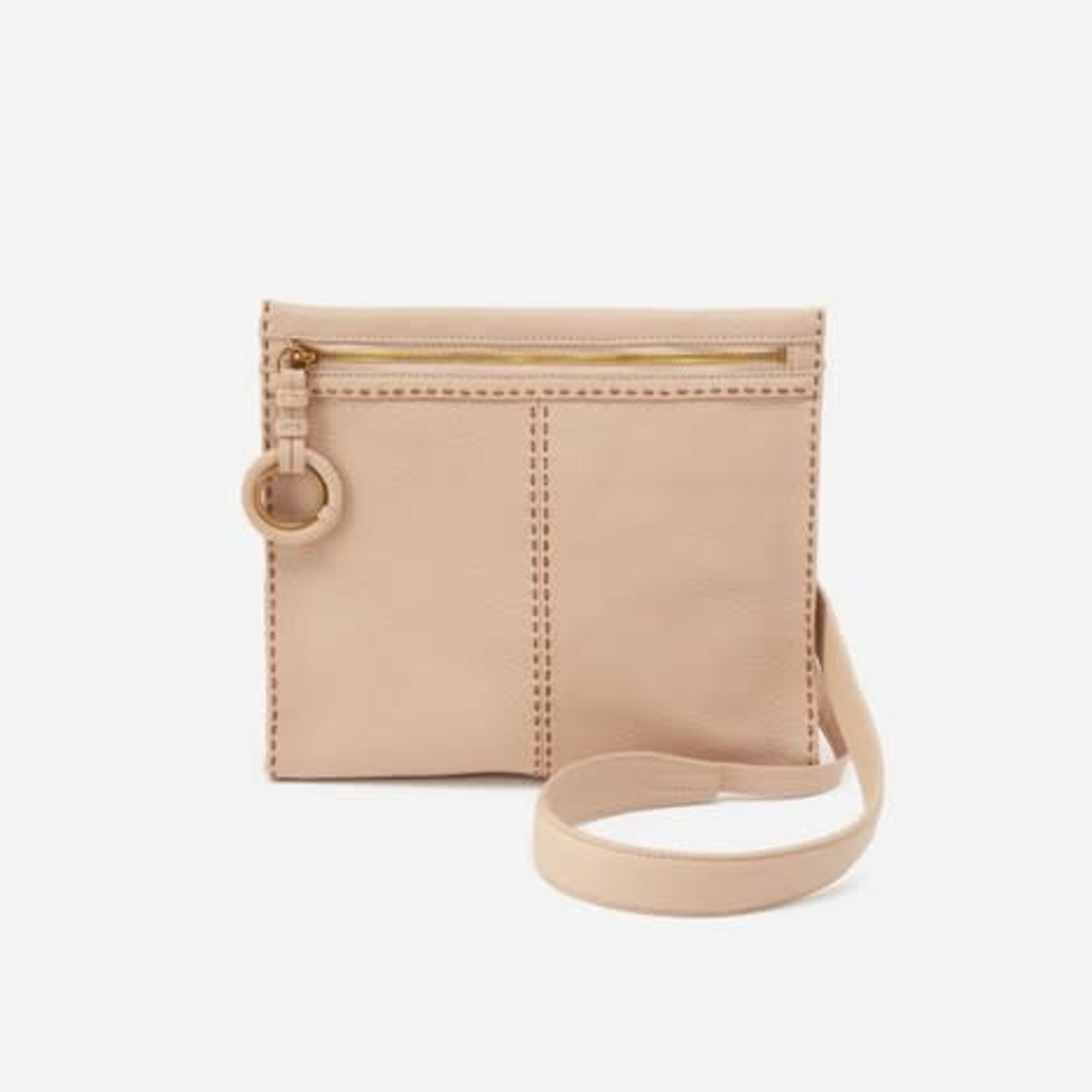 HOBO Austin Medium Pebbled Leather Crossbody in Linen