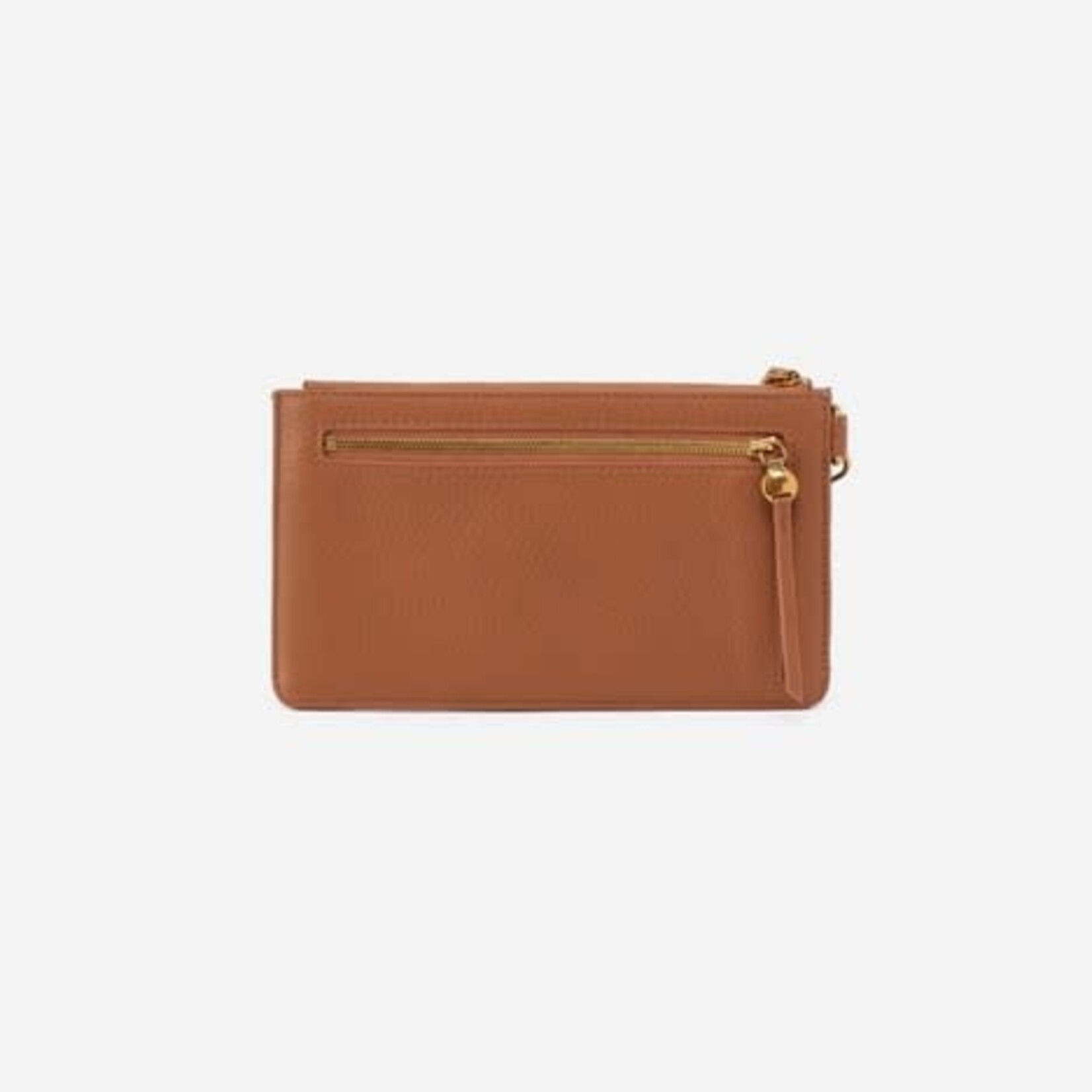 HOBO Hart Pebbled Leather Wristlet in Warm Honey