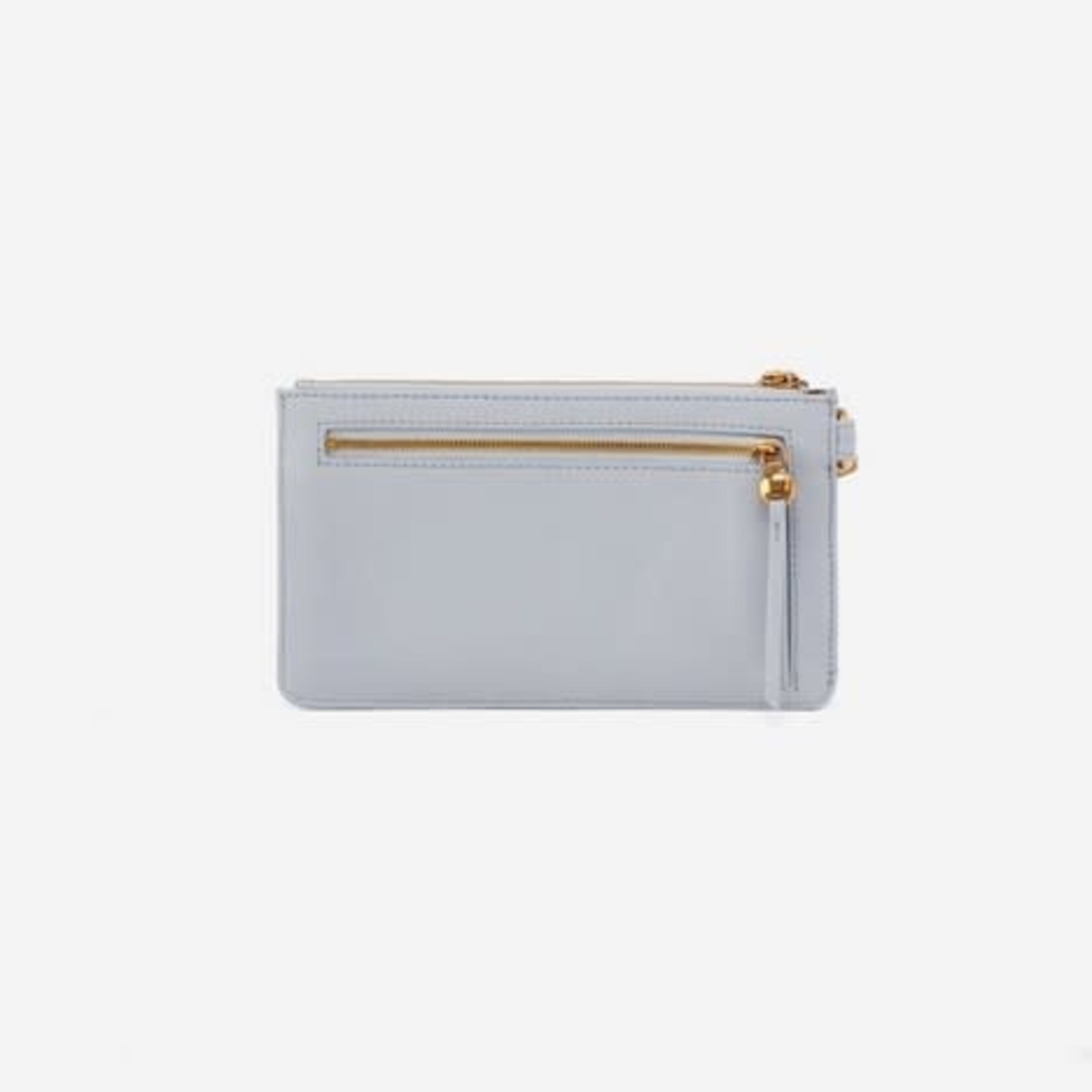 HOBO Hart Pebbled Leather Wristlet in Blue Pearl