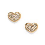 Brighton Illumina Celeste Heart Gold Post Earrings