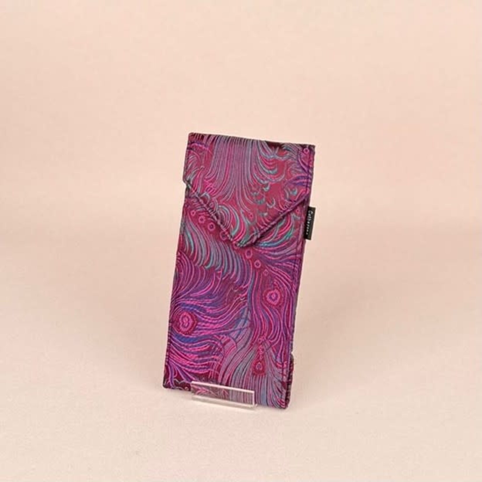 Cathayana Brocade Floral Double Eyeglasses Holder in Fuchsia & Purple
