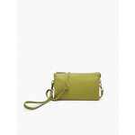 Jen & Co Riley Vegan Leather Double-Sided Wristlet/Crossbody - Chartreuse