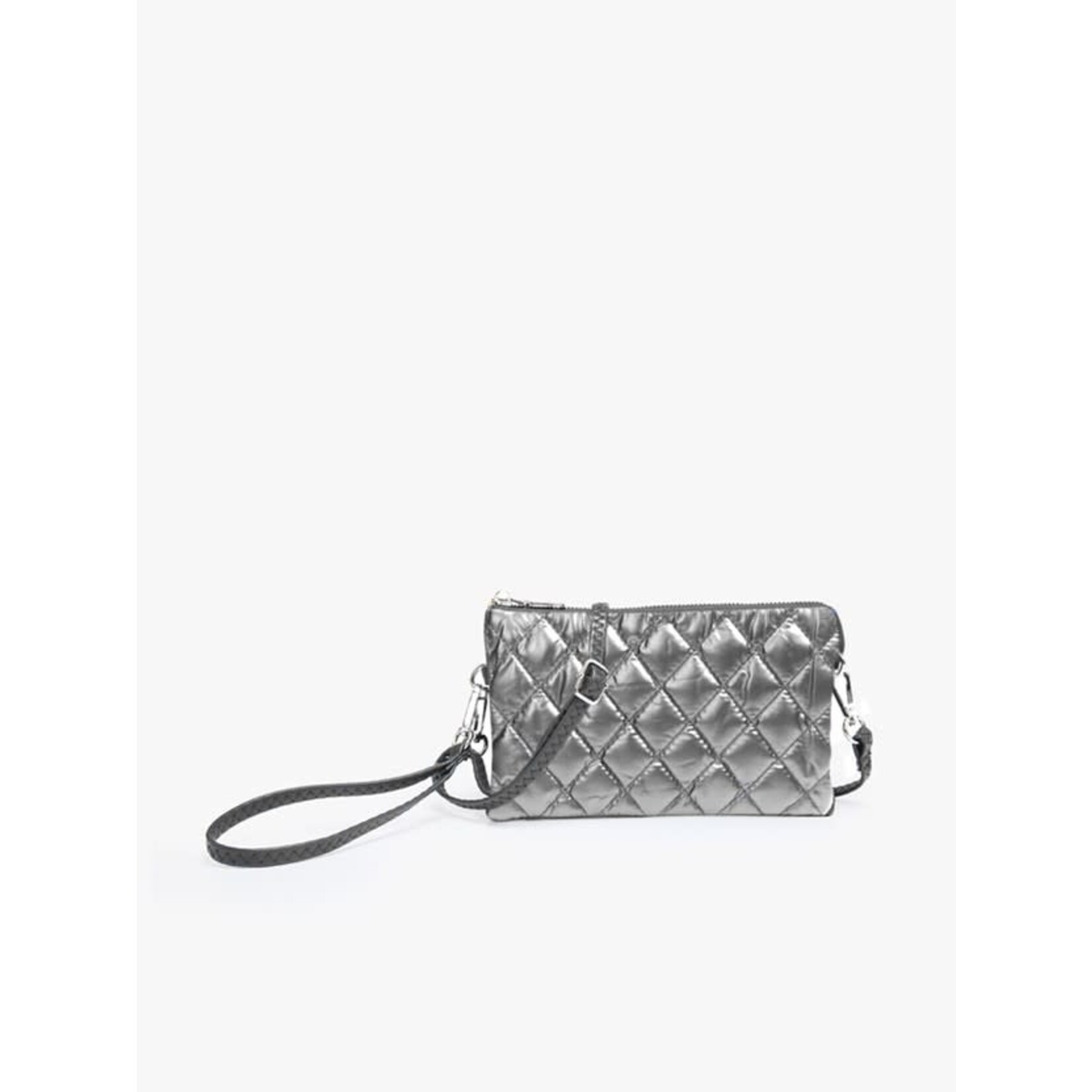 Jen & Co DNR Riley Puffer Double-Sided Wristlet/Crossbody - Graphite