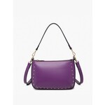Jen & Co Carmen Studded Crossbody w/ Shoulder Strap in Royal Purple