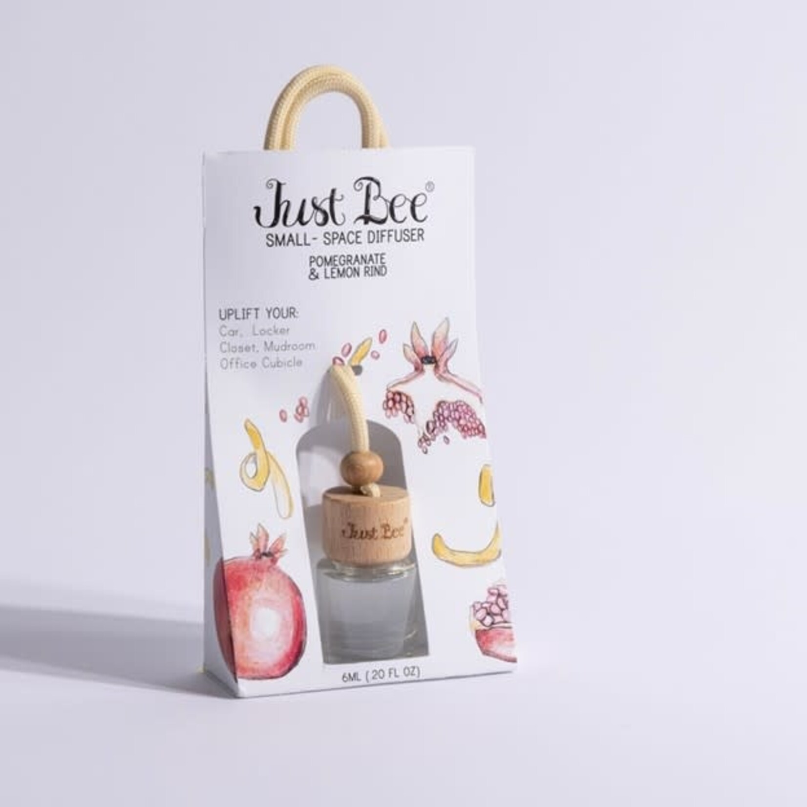 Just Bee Small-Space Hanging Diffuser - Pomegranate & Lemon Rind