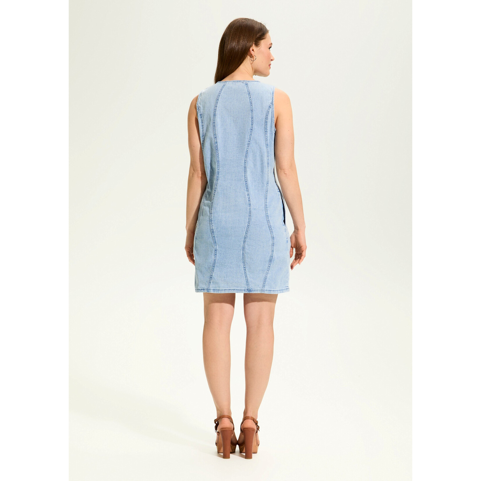 FDJ Light Denim Wave Dress in Powder Wash