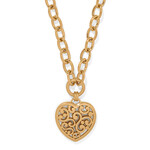 Brighton Contempo Medallion Heart Gold Necklace