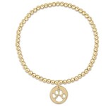 enewton Design ENEWTON EXTENDS - CLASSIC GOLD 3MM BEAD BRACELET - PAW PRINT GOLD DISC
