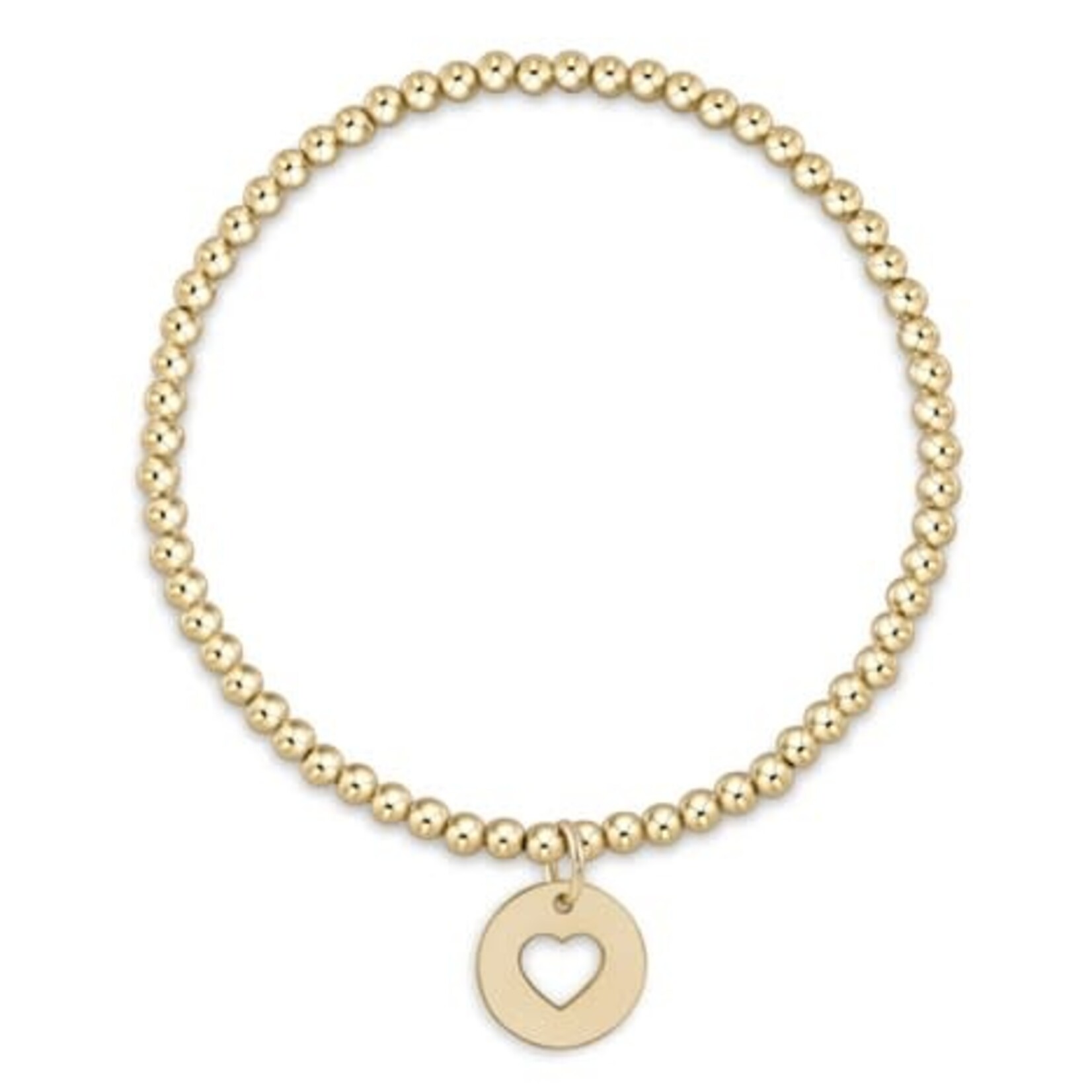 enewton Design CLASSIC GOLD 3MM BEAD BRACELET - LOVE GOLD DISC