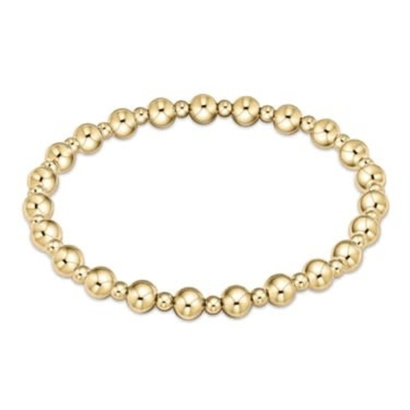 enewton Design CLASSIC GRATEFUL PATTERN 5MM BEAD BRACELET - GOLD