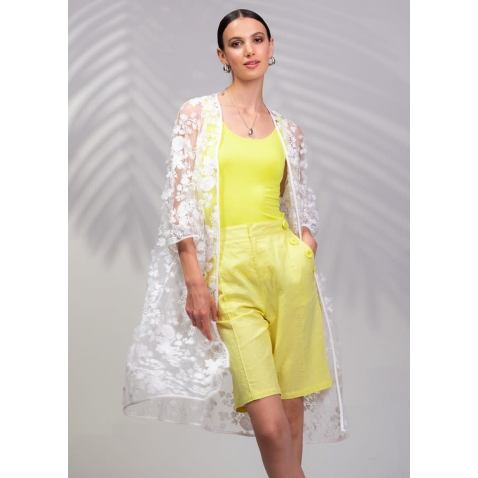 Alison Sheri Woven Cardigan in White