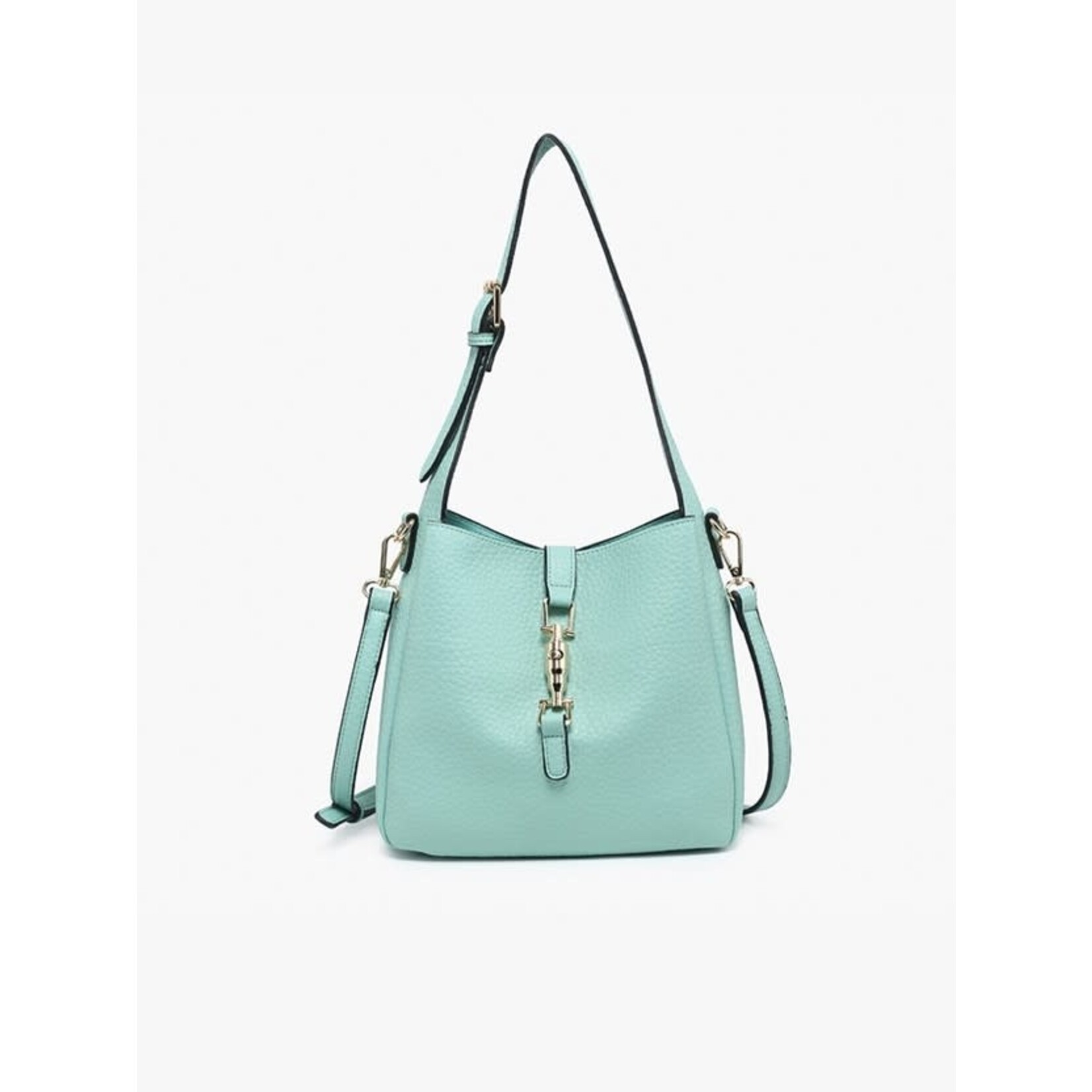 Jen & Co Agnes Classic Satchel w/ Press Lock & Inner Bag in Seafoam