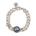 Chanour Blue Crystal Pewter Bracelet