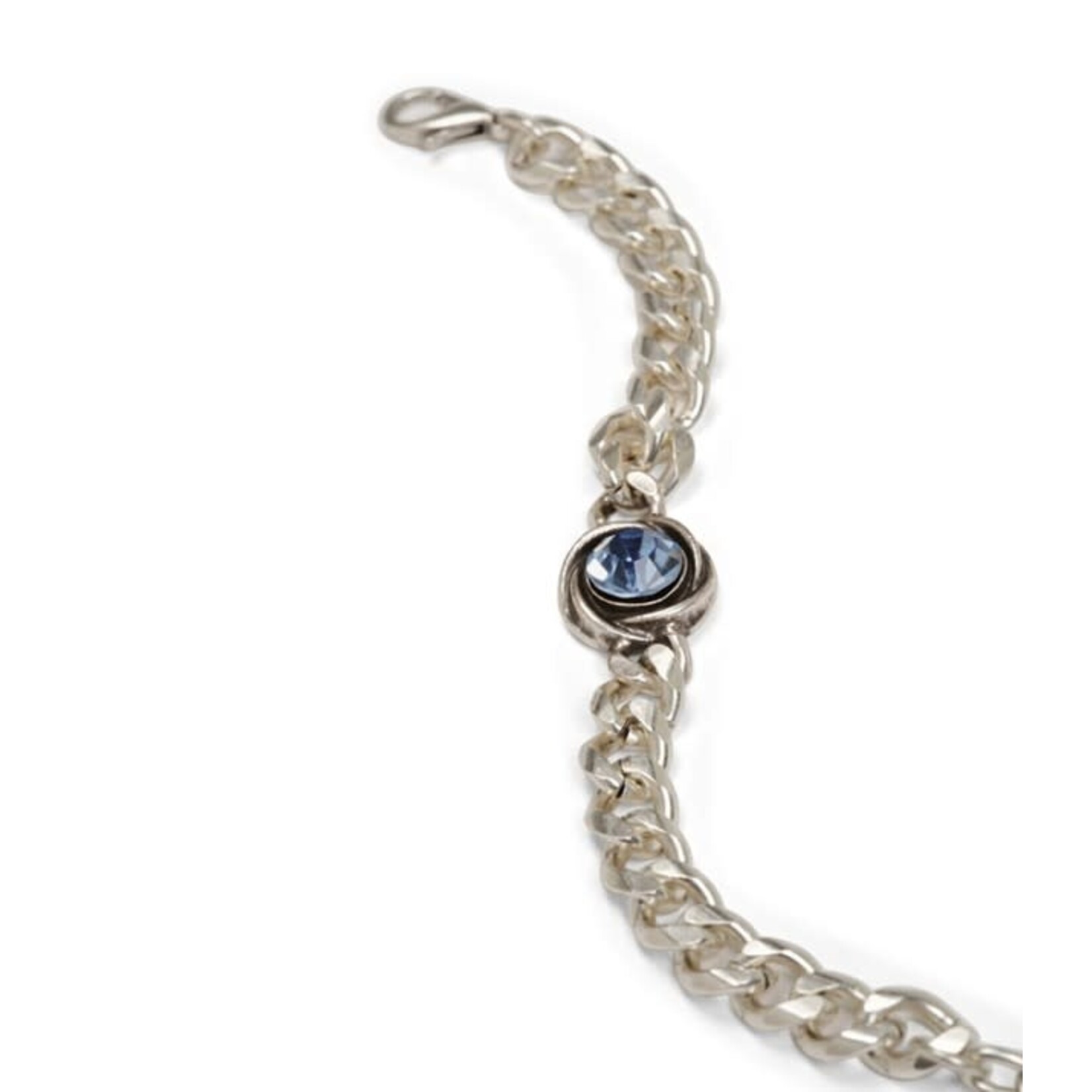 Chanour Blue Crystal Pewter Bracelet