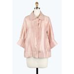 Damee Wide Ball Collar Jacket in Rose Gold