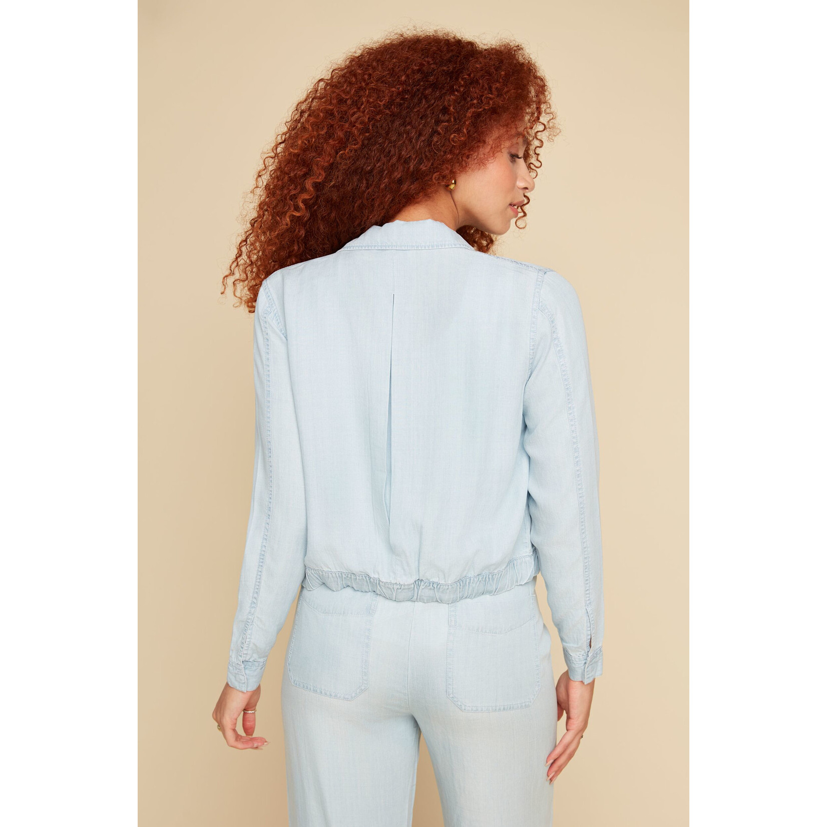 Woven Jacket in Chambray