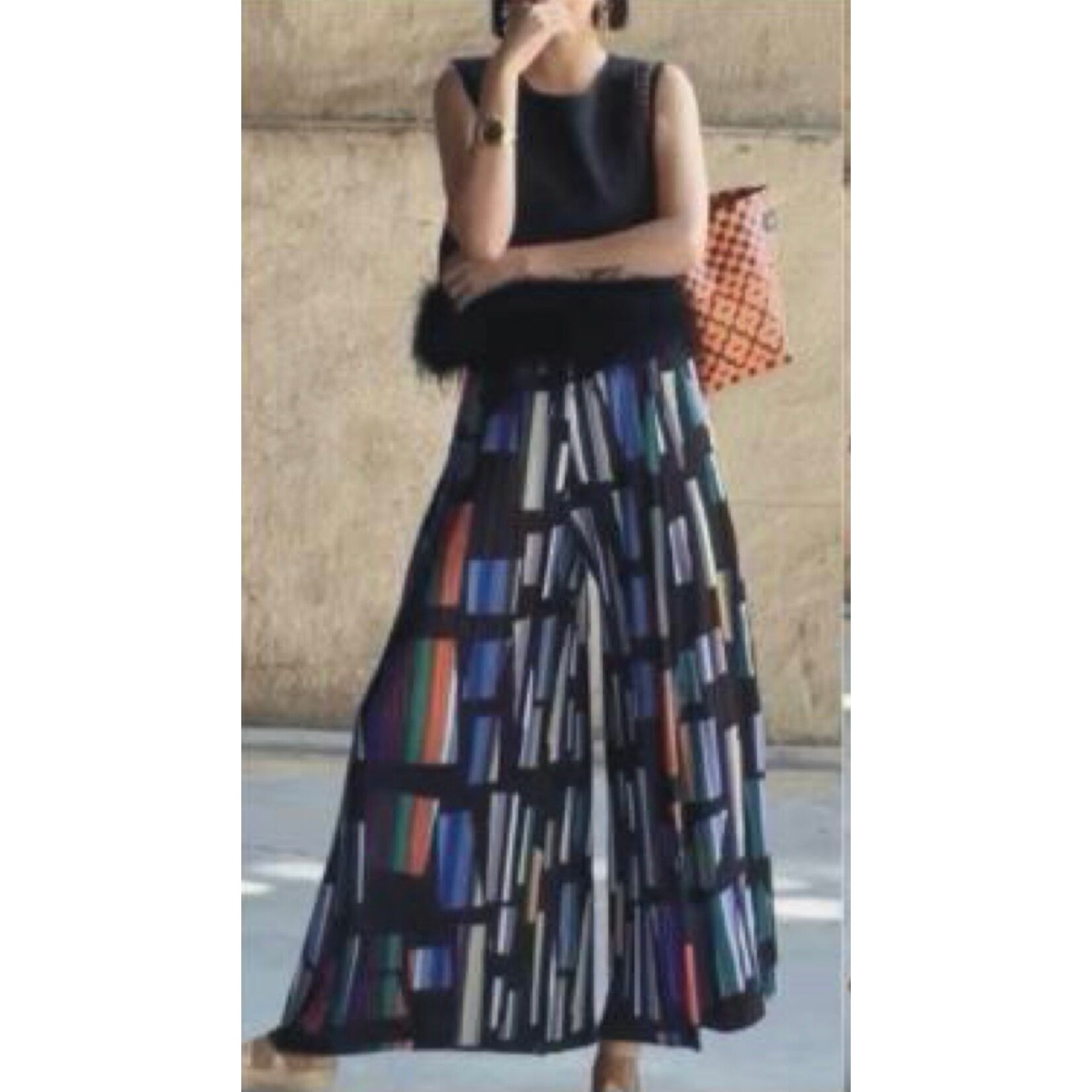 Check Palazzo Pant in Multi OS