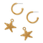 Brighton Twilight Waters Starfish Hoop Earrings