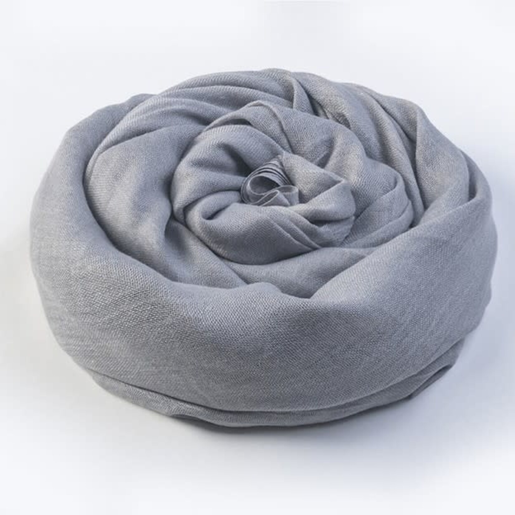 Cotton & Linen Solid Color Scarf  Grey