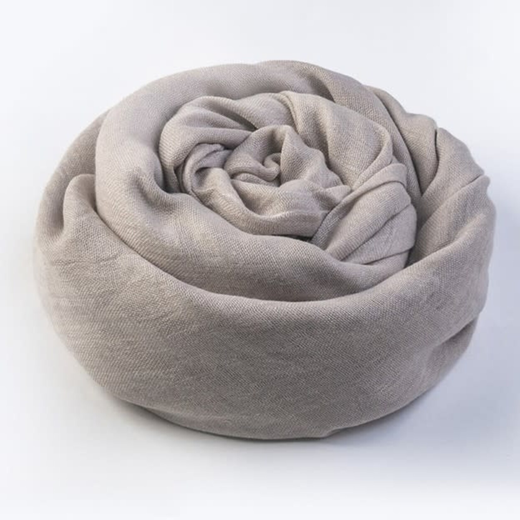 Cotton & Linen Solid Color Scarf  Taupe