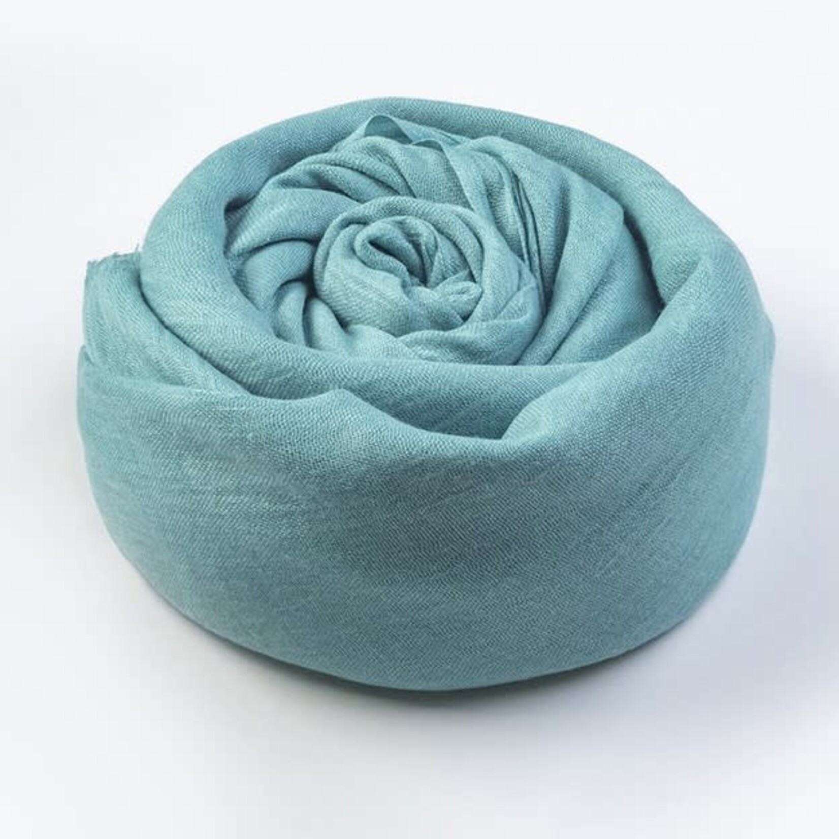 Cotton & Linen Solid Color Scarf  Aqua