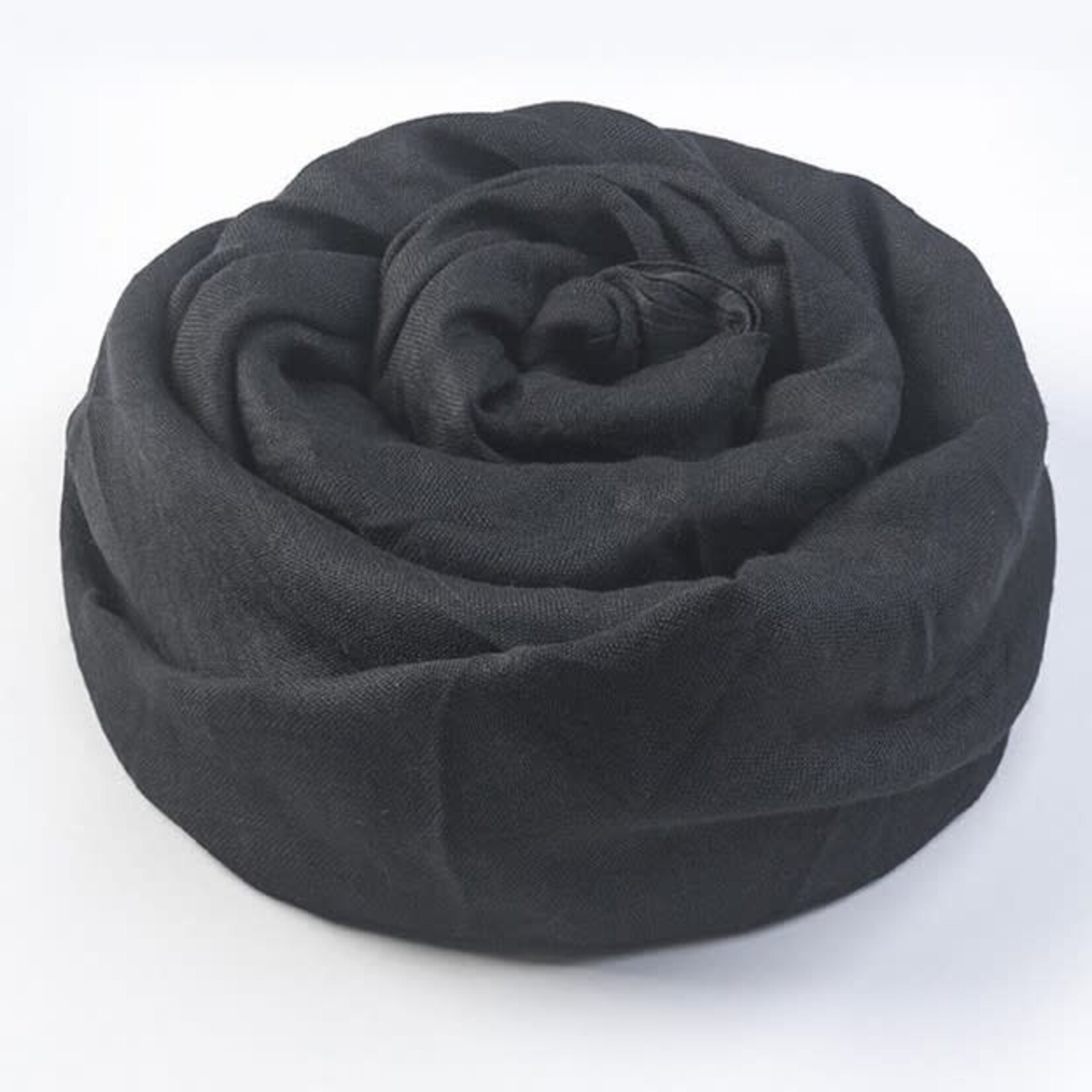 Cotton & Linen Solid Color Scarf  Charcoal