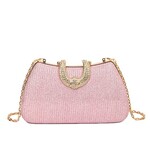 Fine Glitter Clutch in Pink