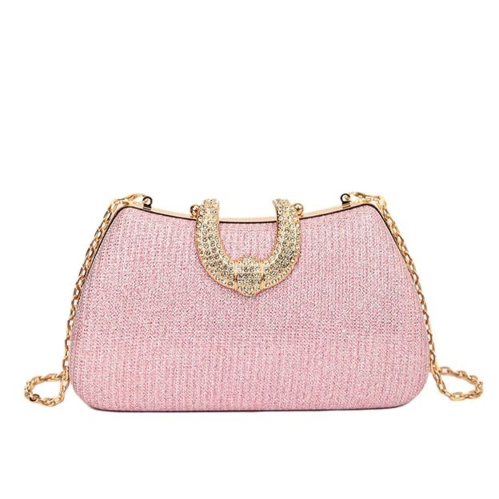 Fine Glitter Clutch in Pink