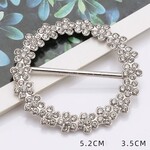 Round Lace Faux Diamond/Silver Scarf Ring