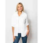 Pucker Button Shirt in White