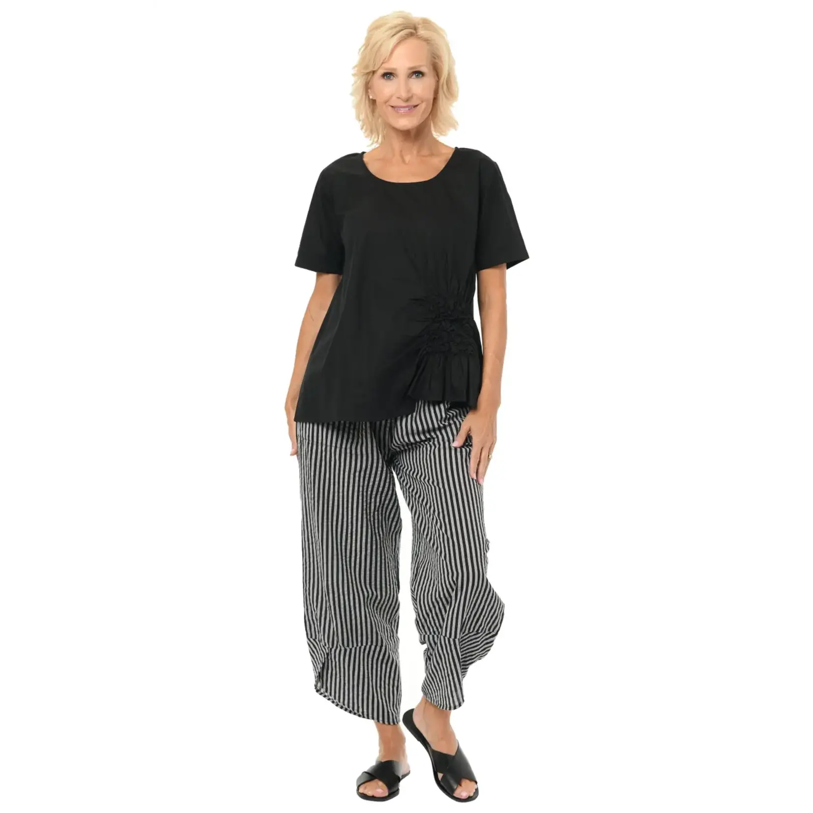 Tulip Clothing Olga Top in Black Gauze