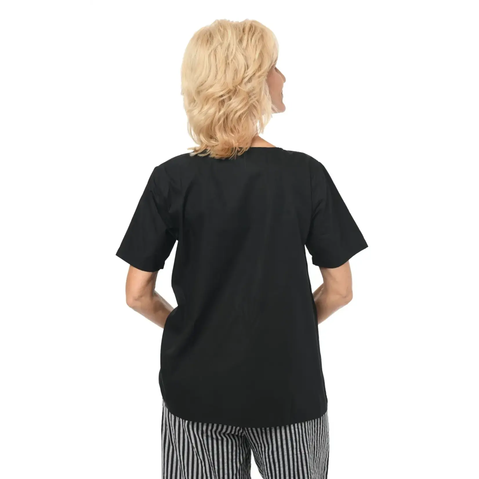 Tulip Clothing Olga Top in Black Gauze