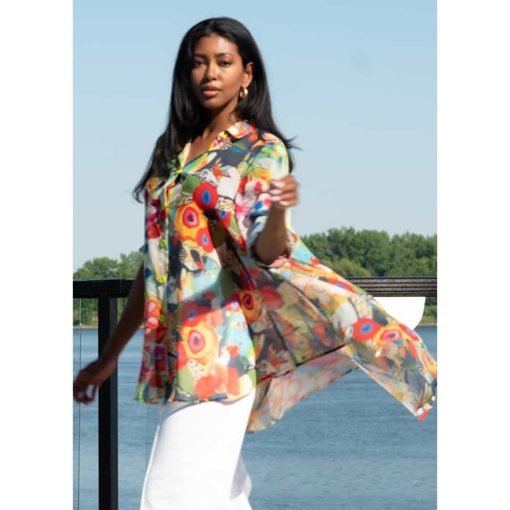 Alison Sheri Swing Blouse in Floral Multi