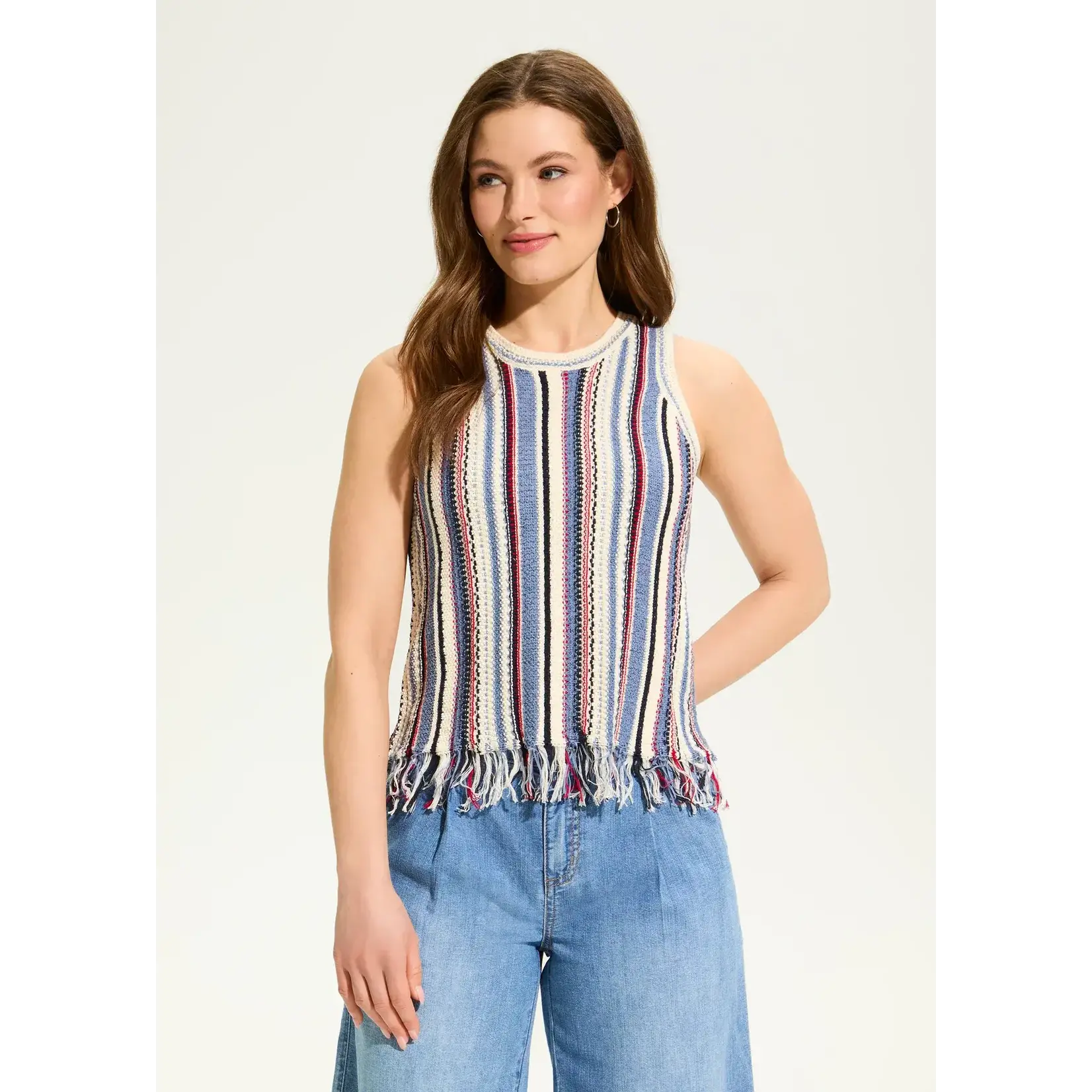 FDJ Vertical Stripe Cami Sweater in Independant
