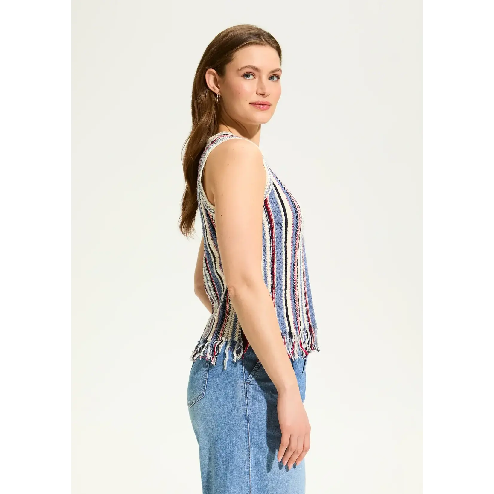 FDJ Vertical Stripe Cami Sweater in Independant