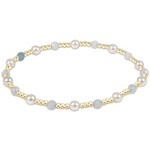 enewton Design PEARL SINCERITY PATTERN 4MM BEAD BRACELET - AQUAMARINE
