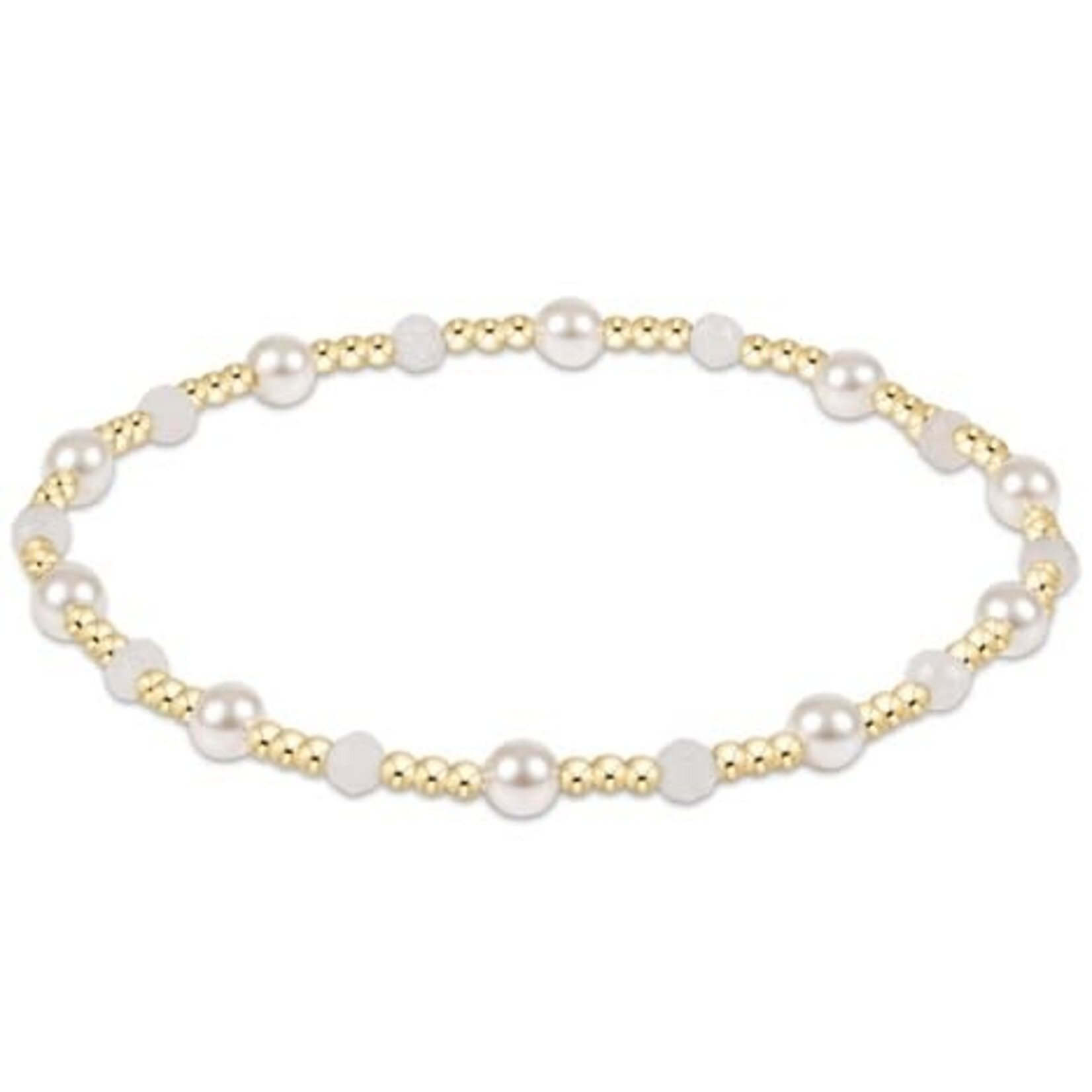 enewton Design PEARL SINCERITY PATTERN 4MM BEAD BRACELET - MOONSTONE