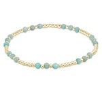 enewton Design GEMSTONE GOLD JOY PATTERN 3MM BEAD BRACELET - AMAZONITE
