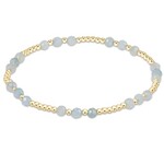 enewton Design GEMSTONE GOLD JOY PATTERN 3MM BEAD BRACELET - AQUAMARINE