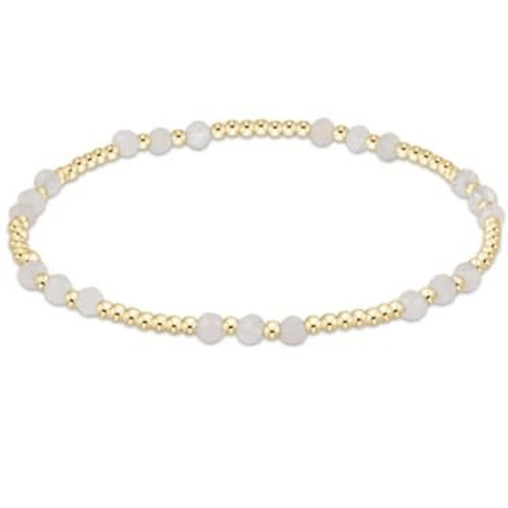 enewton Design GEMSTONE GOLD JOY PATTERN 3MM BEAD BRACELET - MOONSTONE