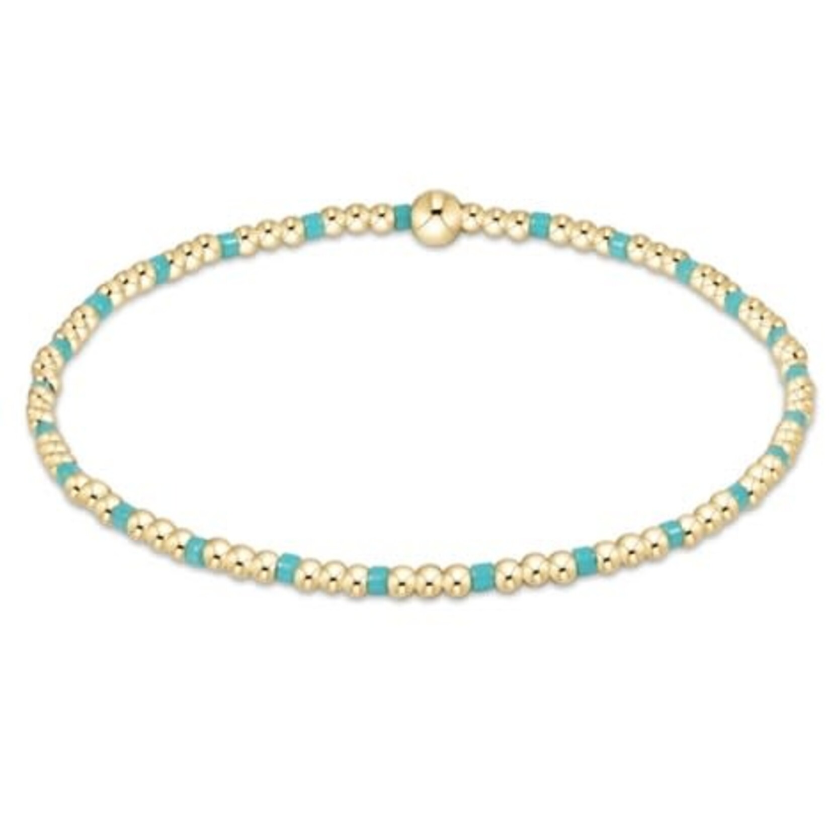 enewton Design HOPE SINCERITY PATTERN 2MM BEAD BRACELET - TURQUOISE