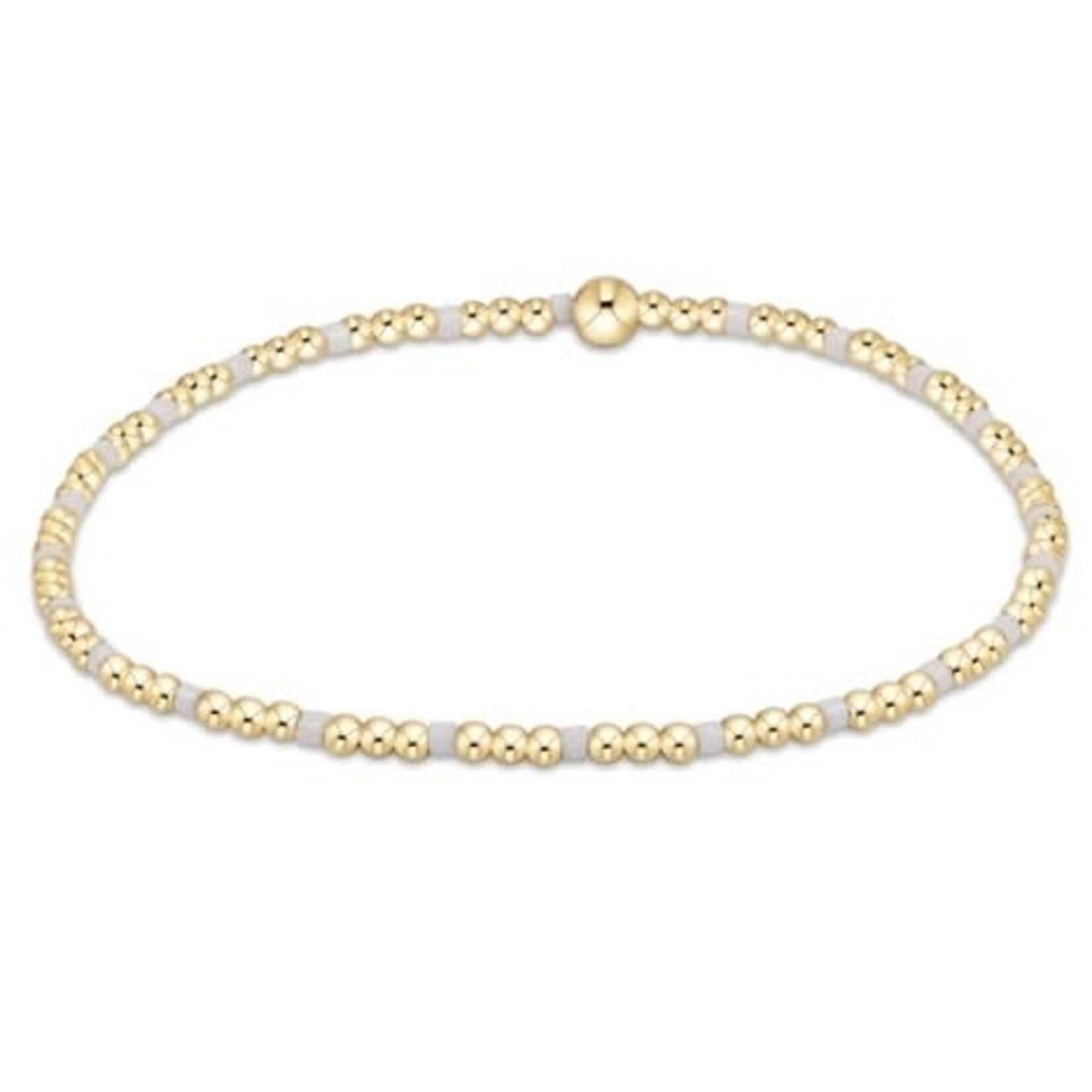 enewton Design HOPE SINCERITY PATTERN 2MM BEAD BRACELET - WHITE