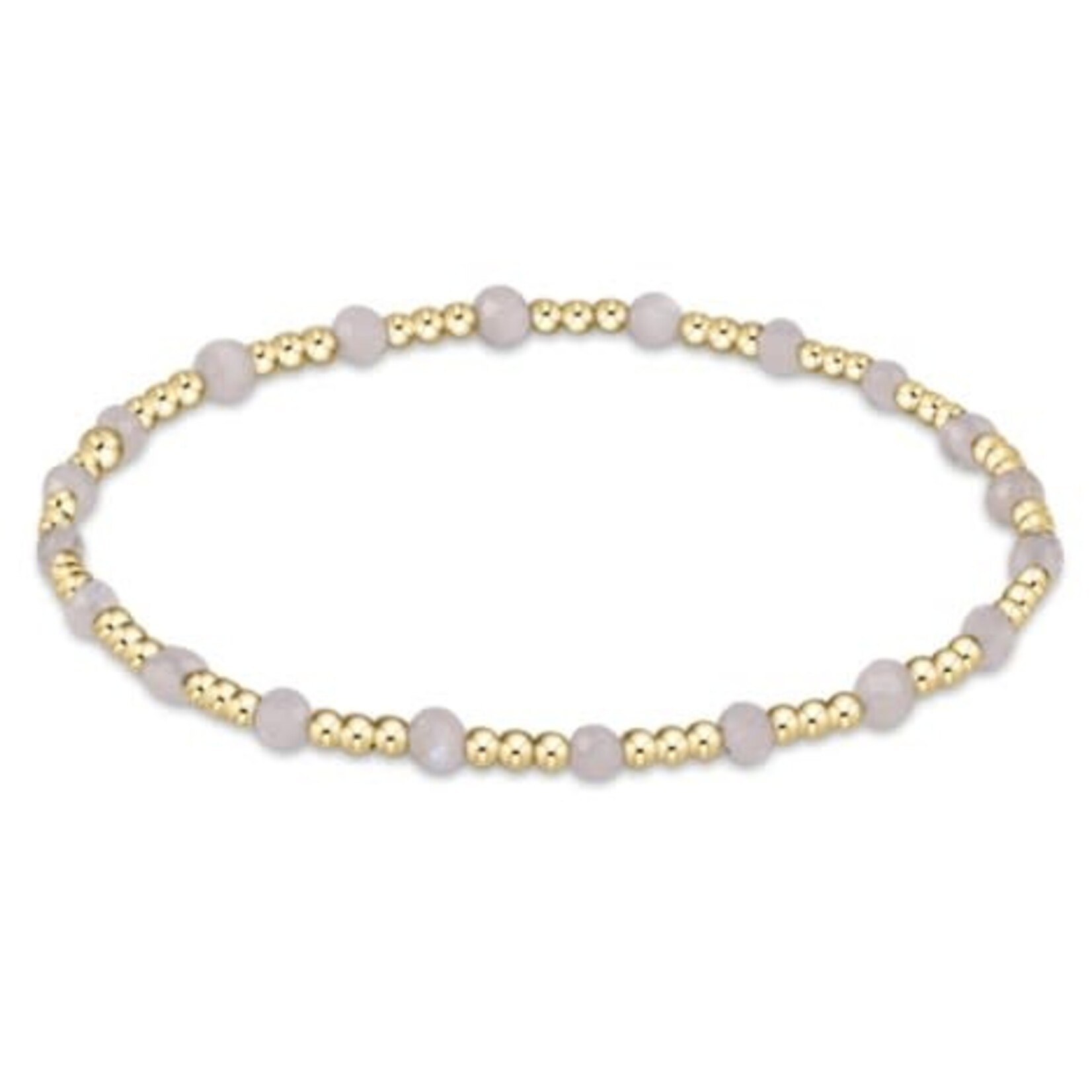 enewton Design GEMSTONE GOLD SINCERITY PATTERN 3MM BEAD BRACELET - MOONSTONE
